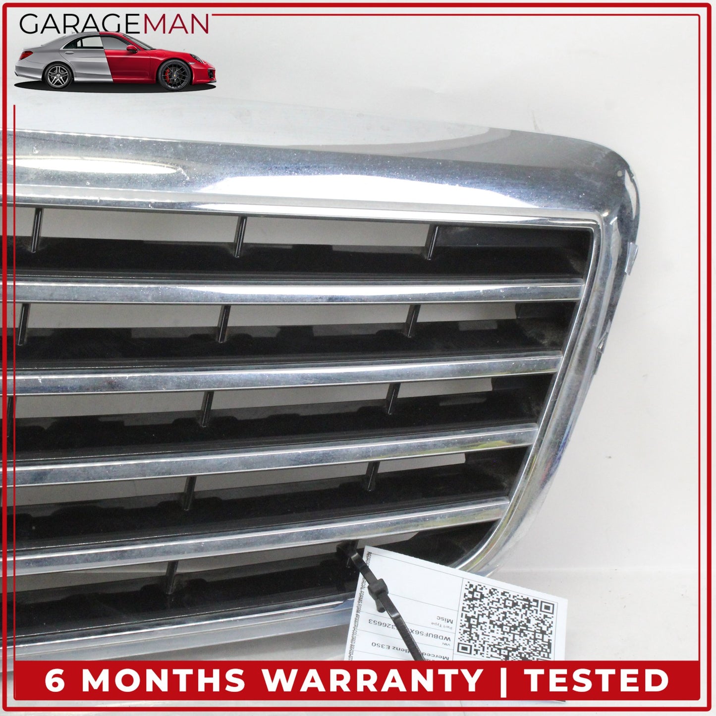 2007-2009 Mercedes W211 E350 E550 E320 Hood Radiator Grille Grill Chrome OEM