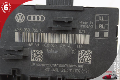12-18 Audi A6 C7 Sedan Rear Right Door Control Module 4G8959795C Genuine