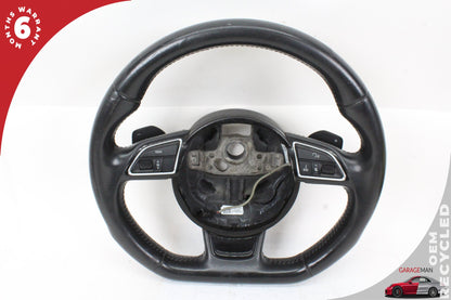 2013-2017 Audi A5 Flat Bottom Steering Wheel w/ Paddle Shifters 8K0419091CF OEM