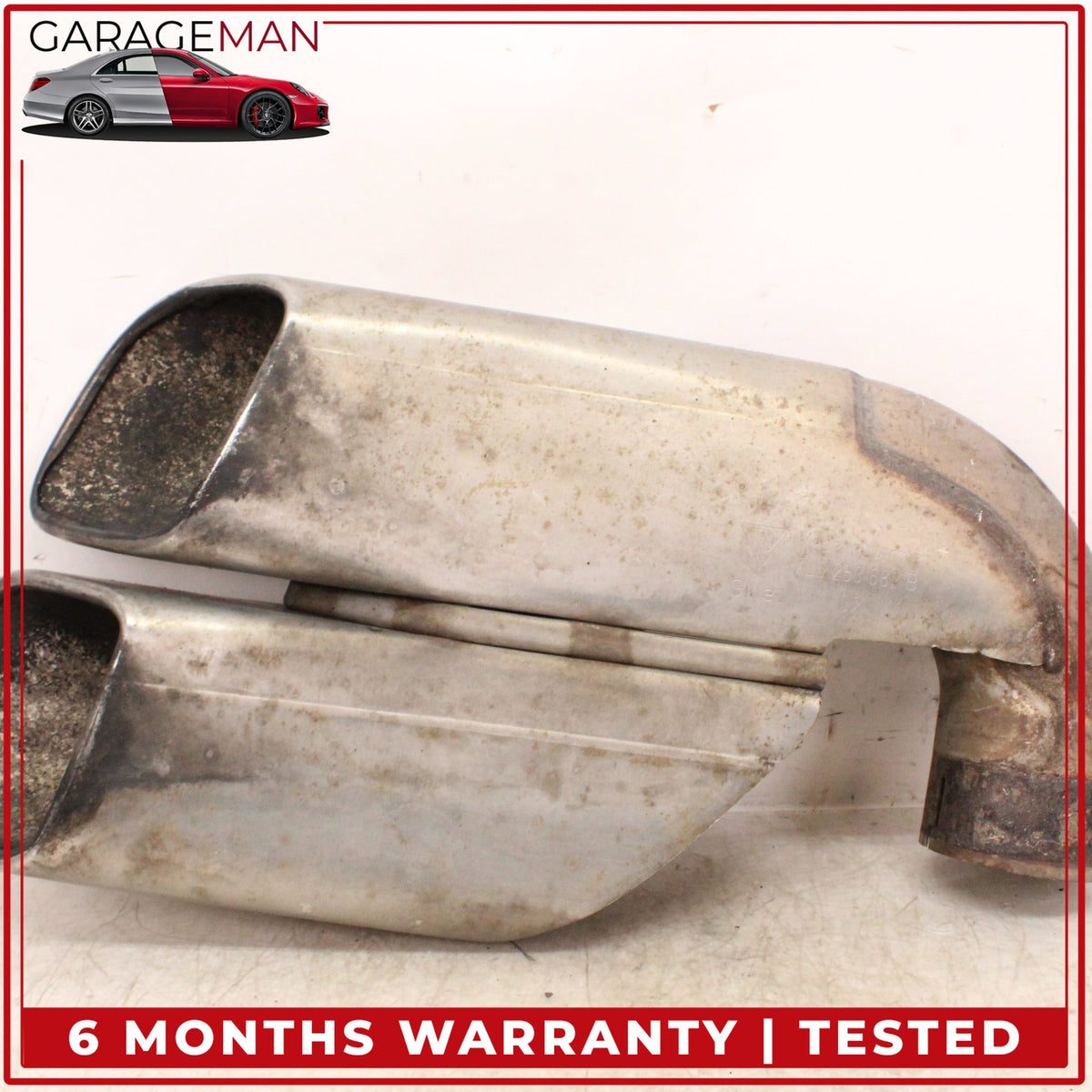 2003-2006 Porsche Cayenne 955 Turbo Exhaust Mufflers Muffler Tips Set OEM