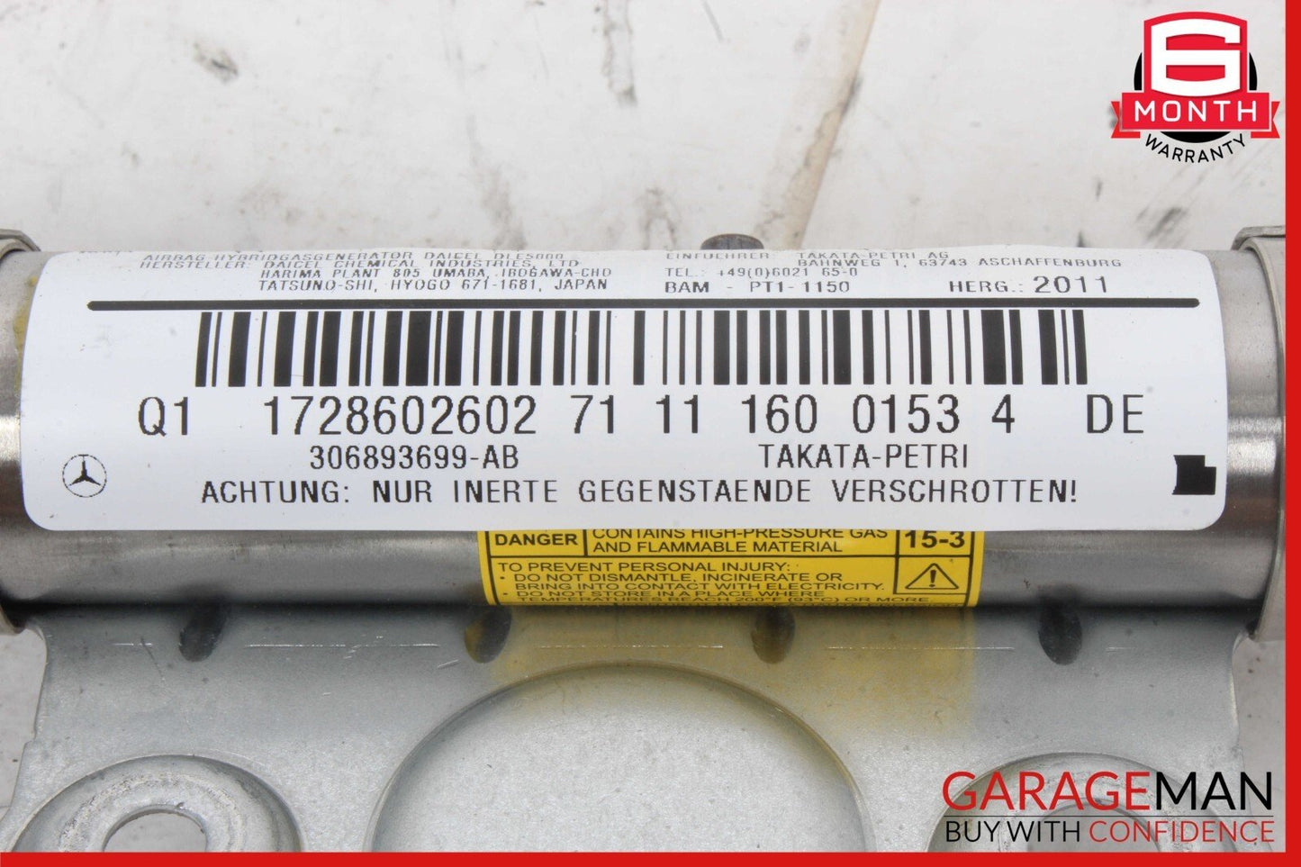 12-20 Mercedes R172 SLK350 SLC300 Right Passenger Door Airbag 1728602602 OEM