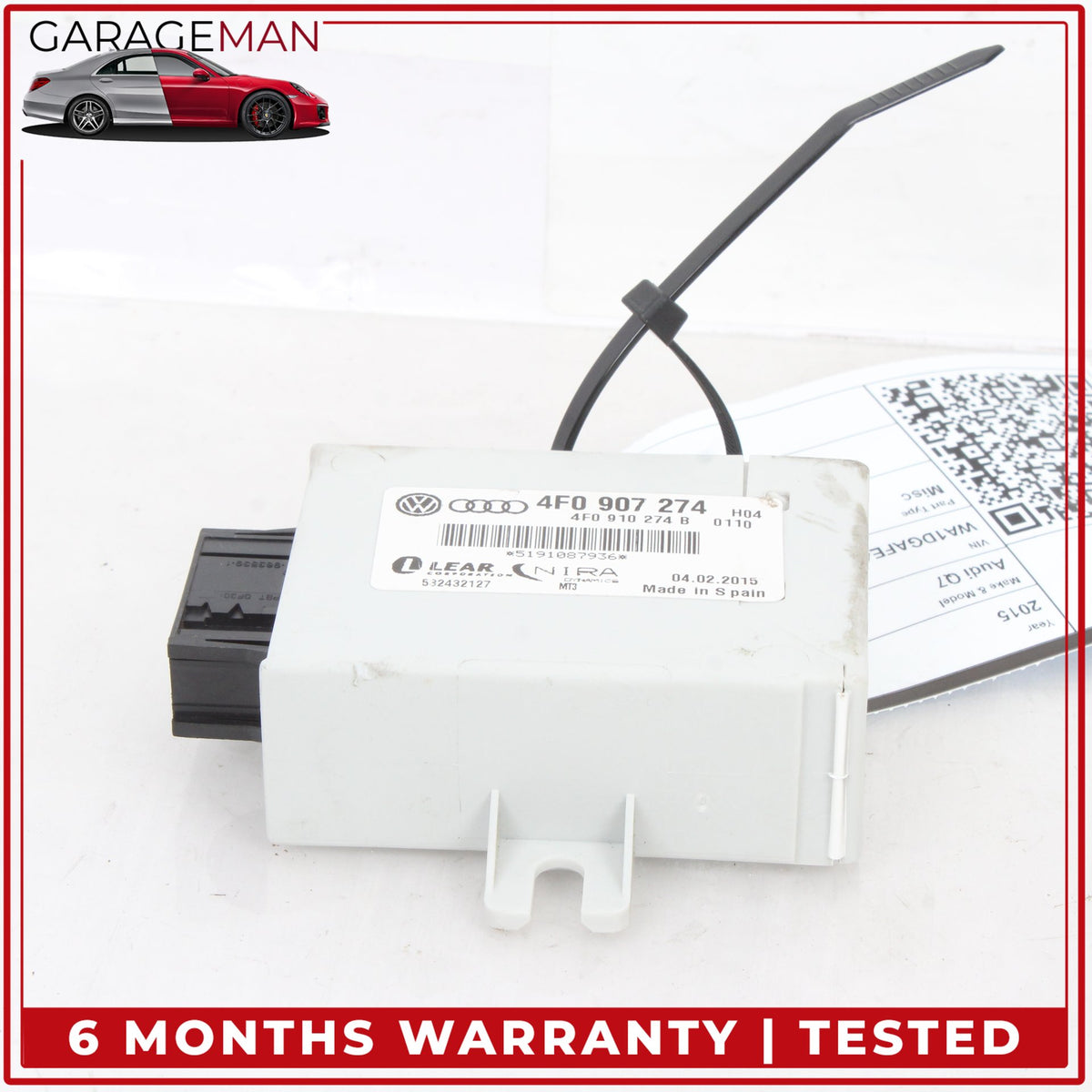 2010-2015 Audi Q7 SUV TPMS Tire Pressure Control Module Unit 4F0907274 OEM