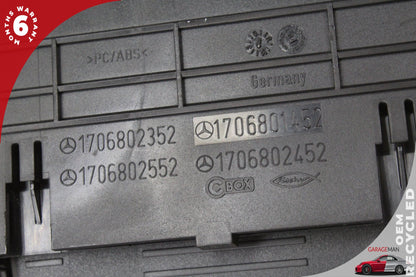 1997-2004 Mercedes-Benz SLK230 R170 Convertible Front Center Console Ashtray Compartment 1706802352 OEM