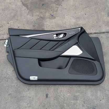 2016-2018 Infiniti Q50 V37 Front and Rear Left and Right Door Trim Panel Set OEM