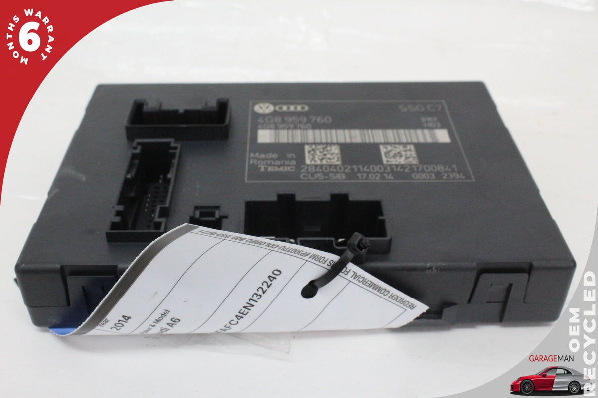2012-2018 Audi A6 Sedan Front Left Seat Control Module 4G8959760A OEM