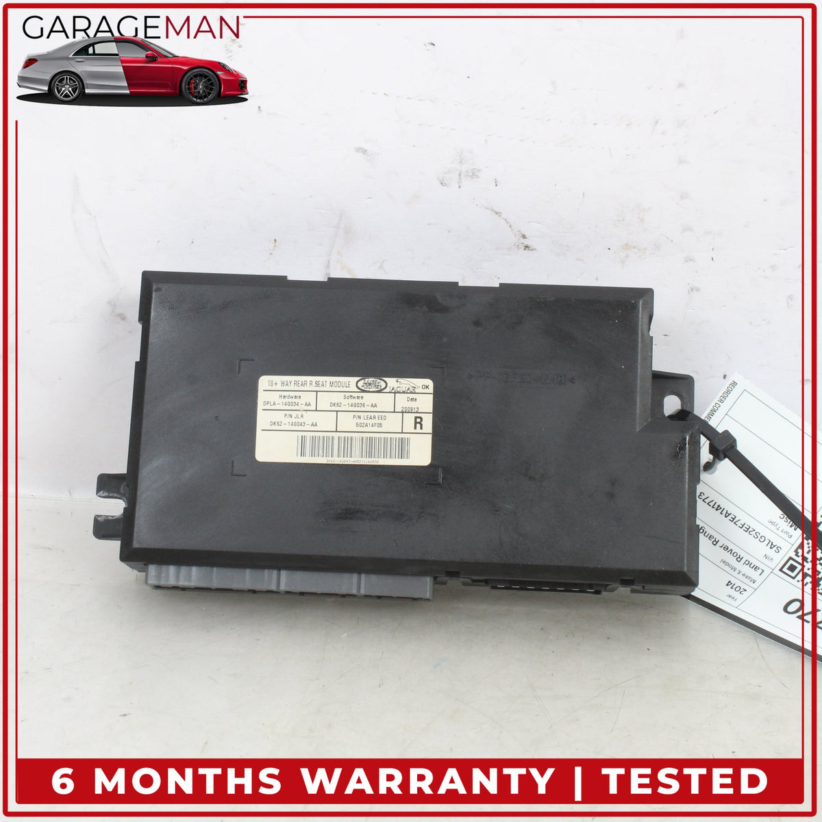 2014-2017 Range Rover L405 Rear Right Seat Control Module DK6214G043AA OEM