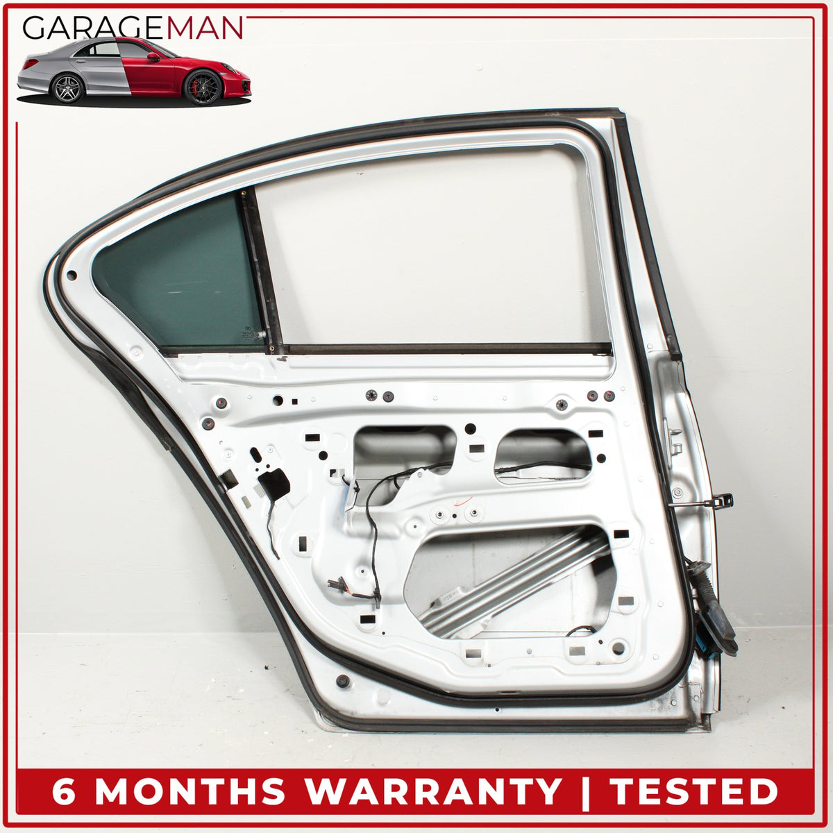 2009-2015 BMW 740i F01 Rear Left Driver Side Door Shell Silver Metallic OEM