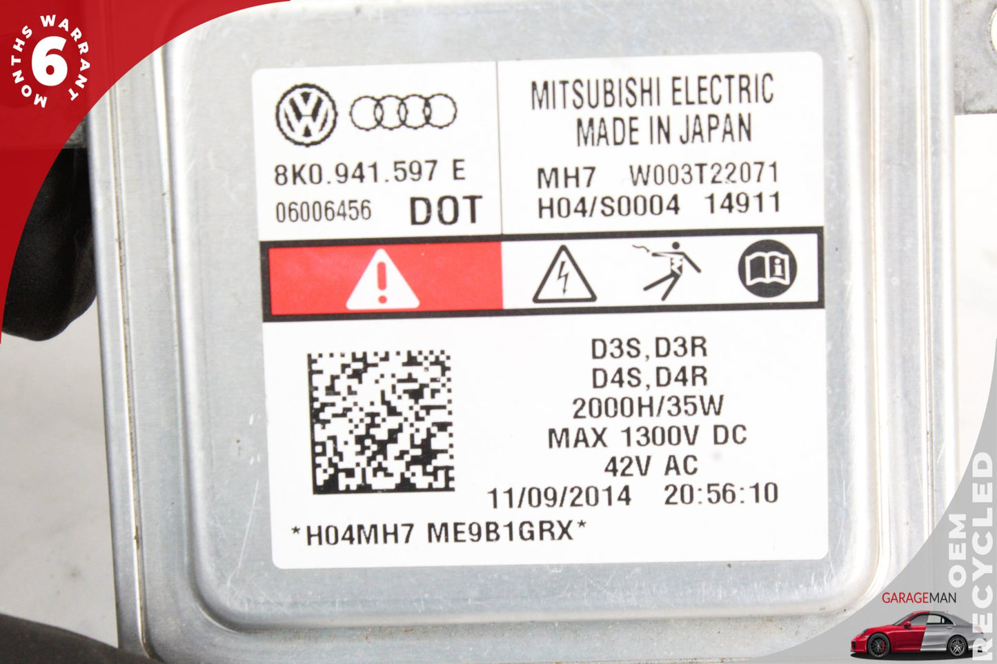 2013-2017 Audi A5 Xenon HID Headlight Ballast Control Module 8K0941597E OEM