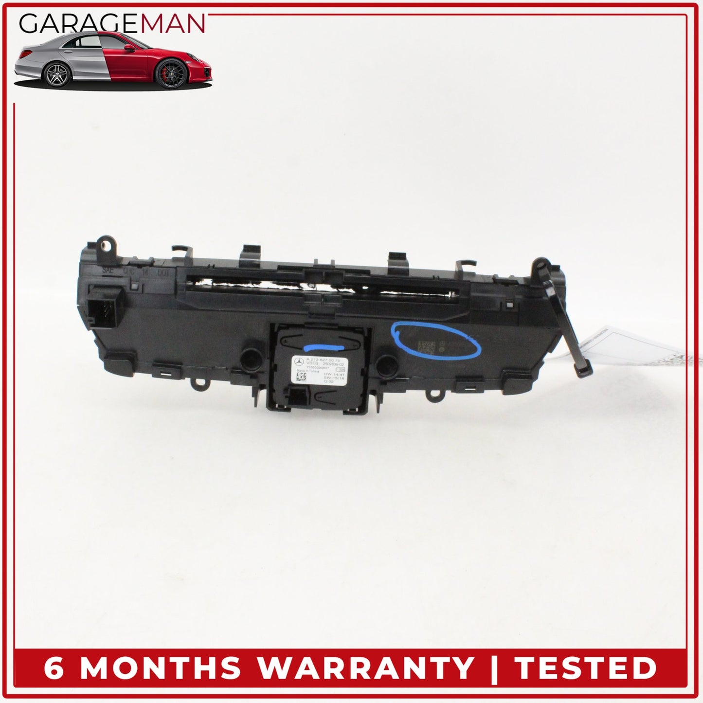 2015-2018 Mercedes W205 C300 Hazard Light Control Switch Panel w/ Clock OEM