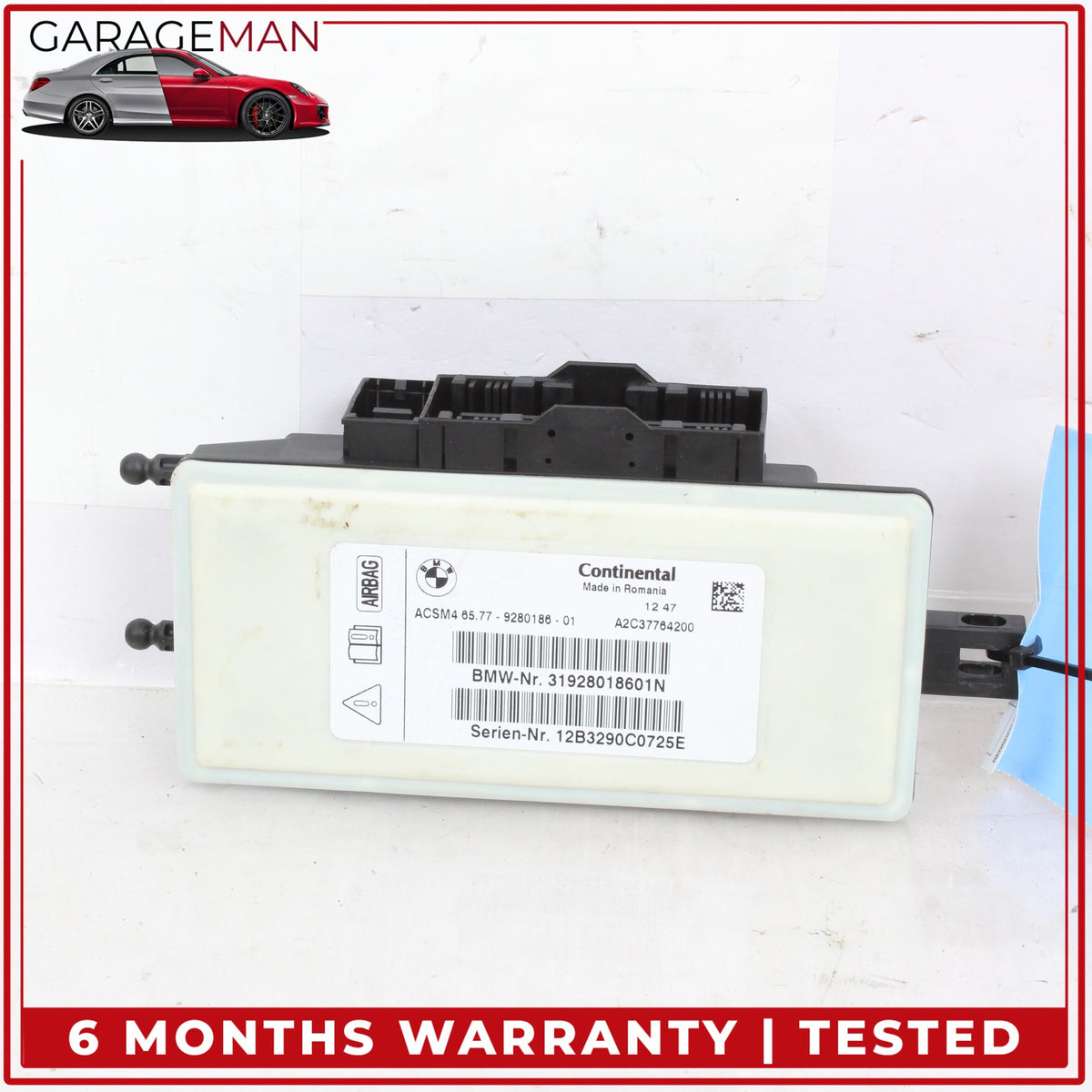 2010-2021 BMW 740i M240i 640i X4 750i Airbag Air Bag Sensor Module 9280186 OEM