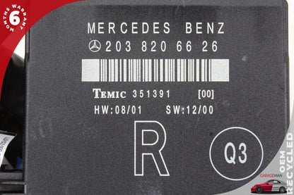 2001-2007 Mercedes W203 C240 Rear Right Side Door Control Module 2038206626 OEM
