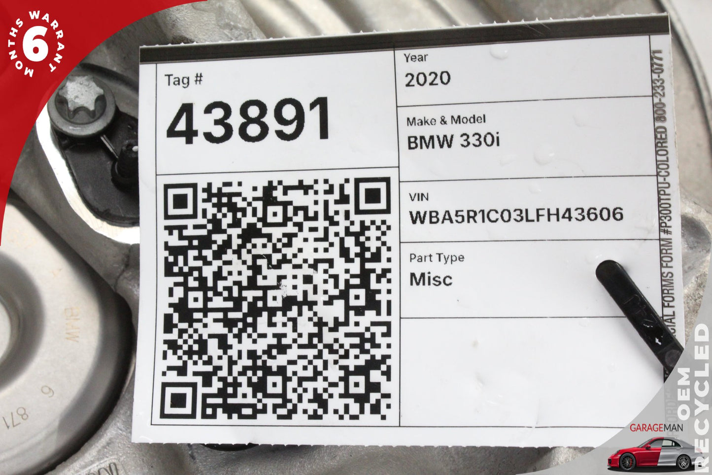 2019-2025 BMW 330i G20 RWD 2.0L Front Left Driver Side Spindle Knuckle Wheel Hub 59251510