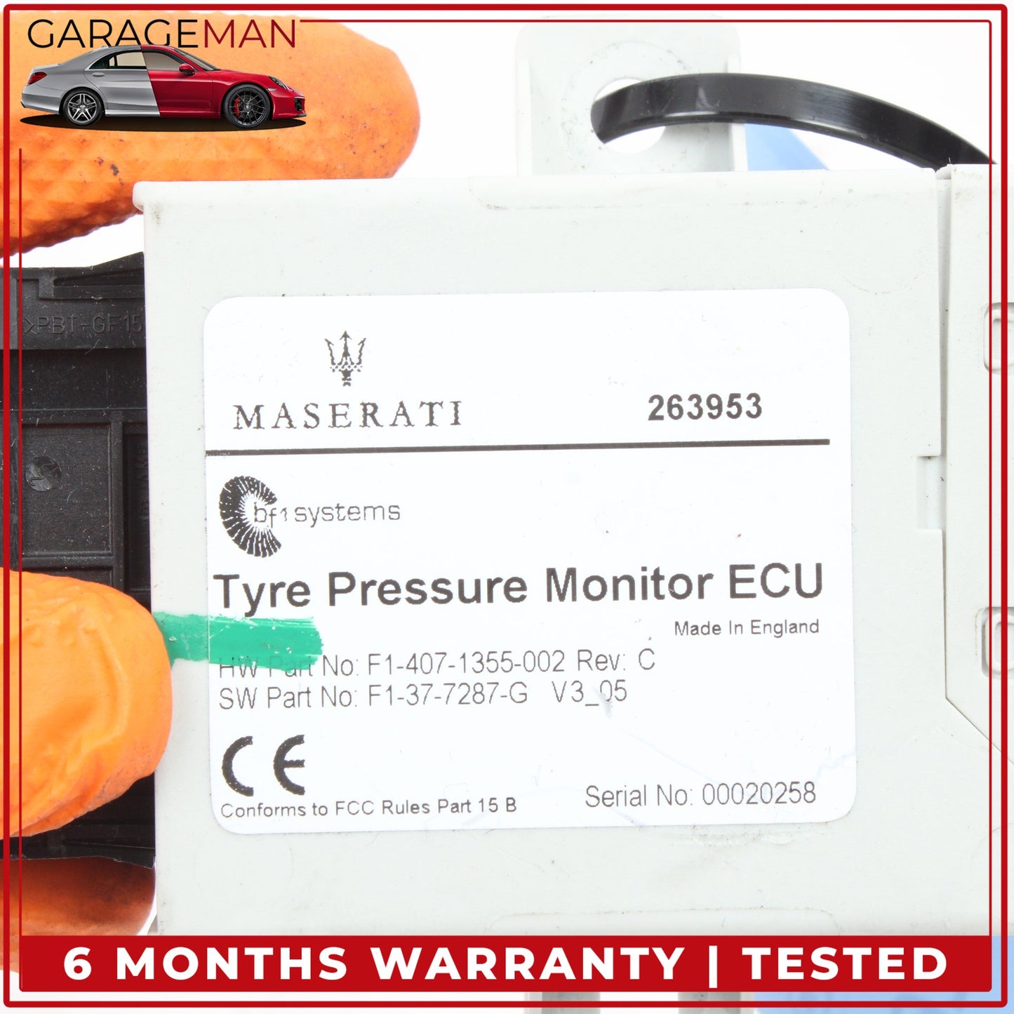 2008-2016 Maserati GranTurismo M145 TPMS Tire Pressure Control Module 263953 OEM