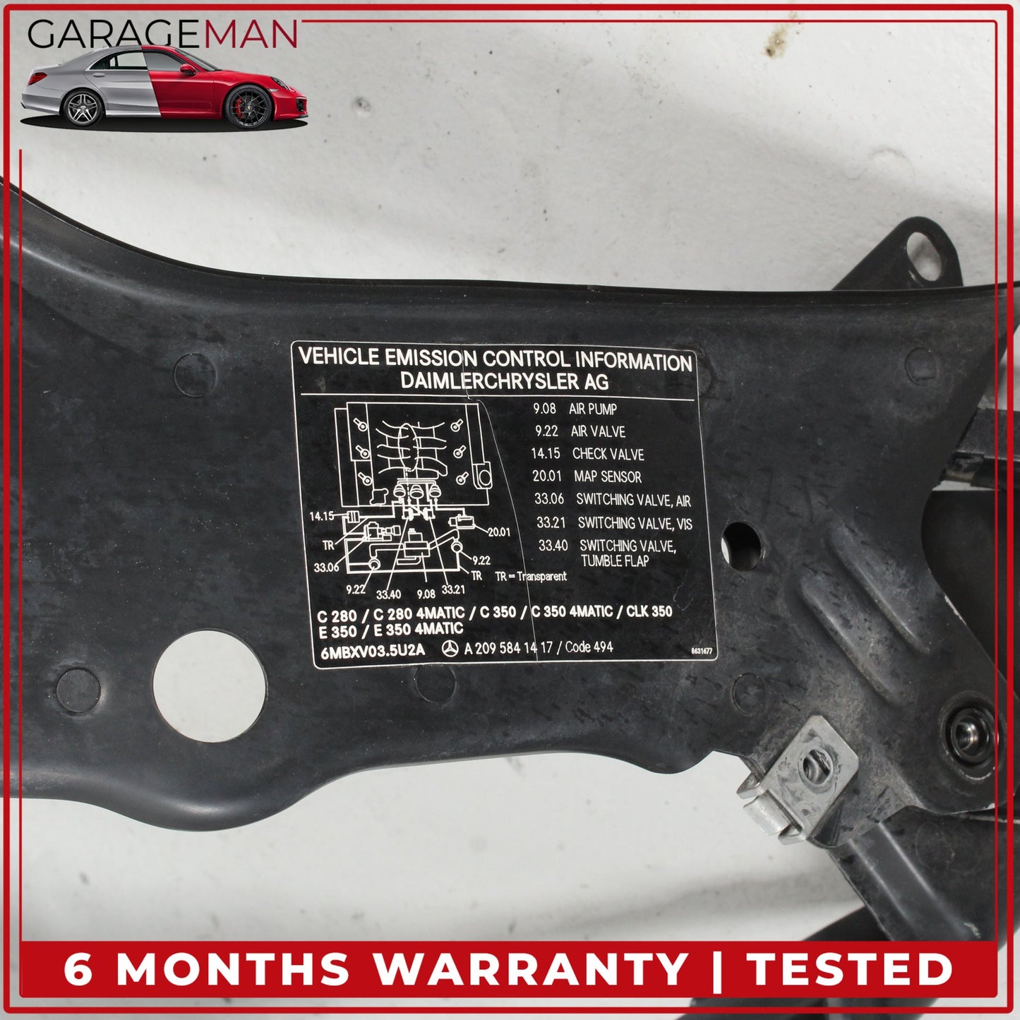 2003-2009 Mercedes-Benz E350 W211 Sedan Front Radiator Support Reinforcement Bar 2116200916 OEM