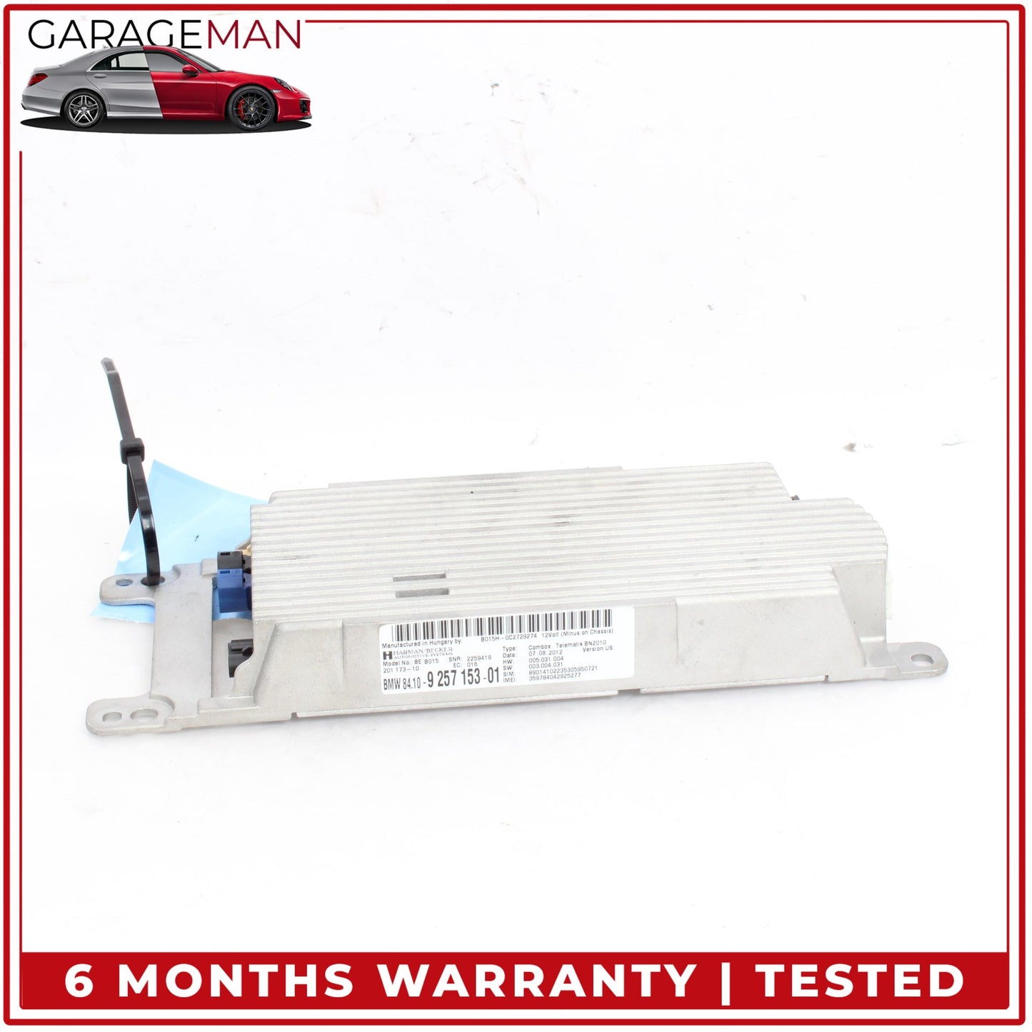 2012-2019 BMW 650i F06 Telematics Communication Control Module Unit 9257153 OEM