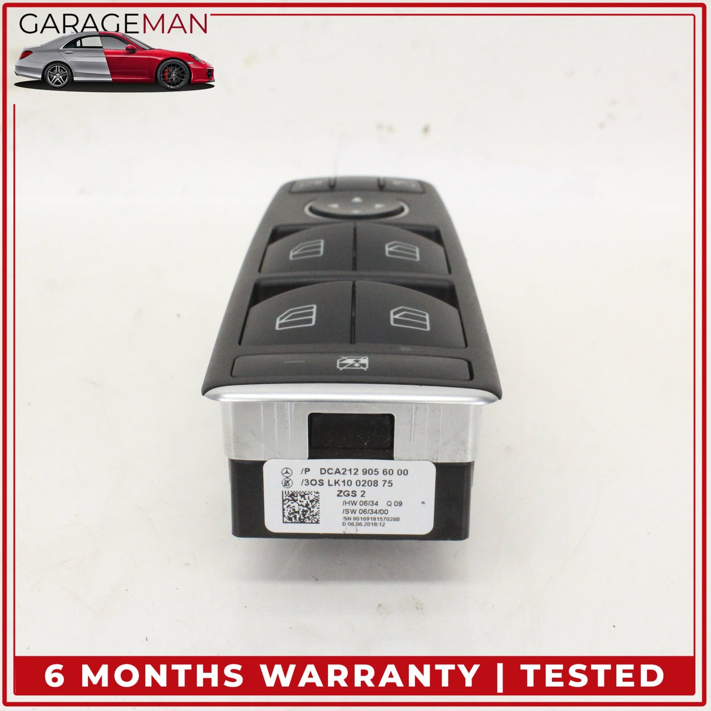 2008-2014 Mercedes W212 E350 Front Left Side Master Window Control Switch OEM