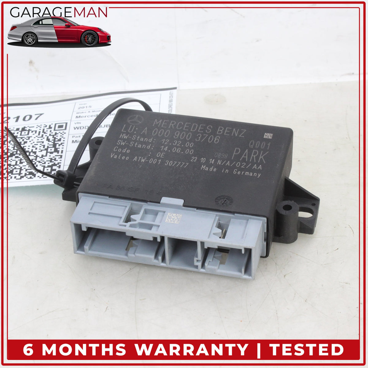 2014-2016 Mercedes W212 E350 Wagon Parking Assist Control Module 0009003706 OEM