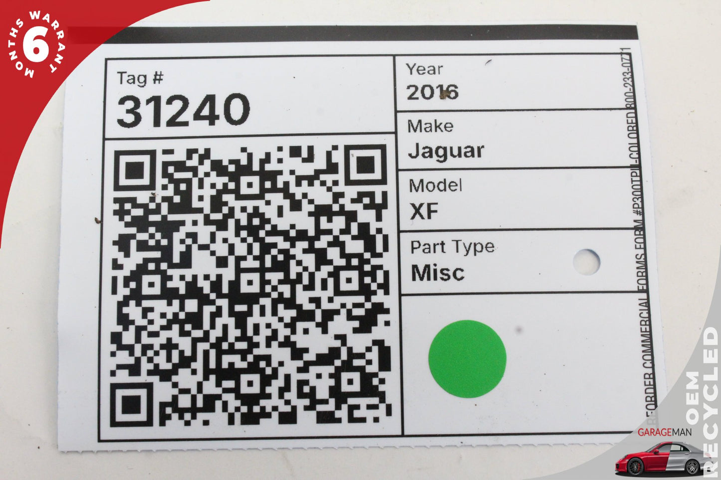 2016-2020 Jaguar XF X260 Front Right Side Dash Airbag Air Bag GX63044A74AB OEM
