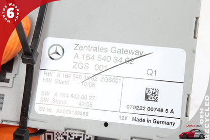 2006-2013 Mercedes W164 ML350 Gateway Control Module Unit 1645403462 OEM