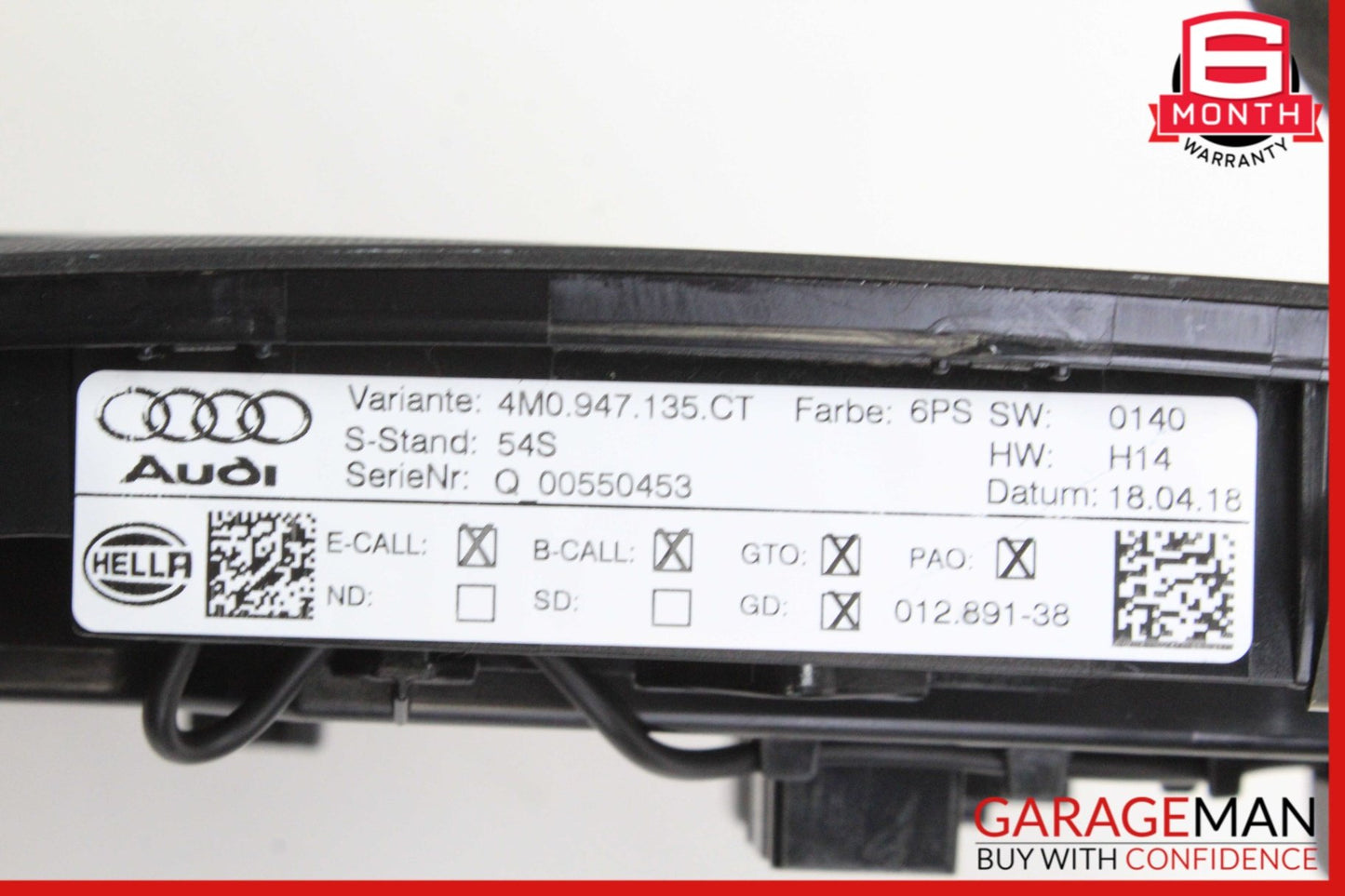 2017-2024 Audi Q7 SUV Overhead Dome Light Lamp 4M0947135CT Genuine