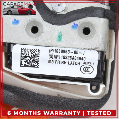 2017-2023 Tesla Model 3 Front Right Side Door Lock Latch Actuator 106896300J OEM