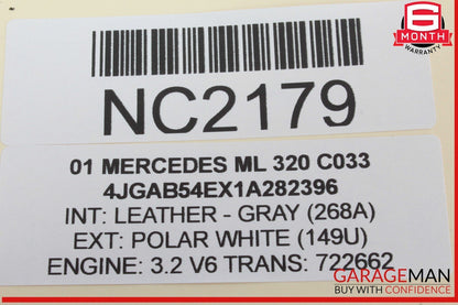 98-01 Mercedes W163 ML320 ML430 Steering Wheel Airbag Air Bag Black OEM