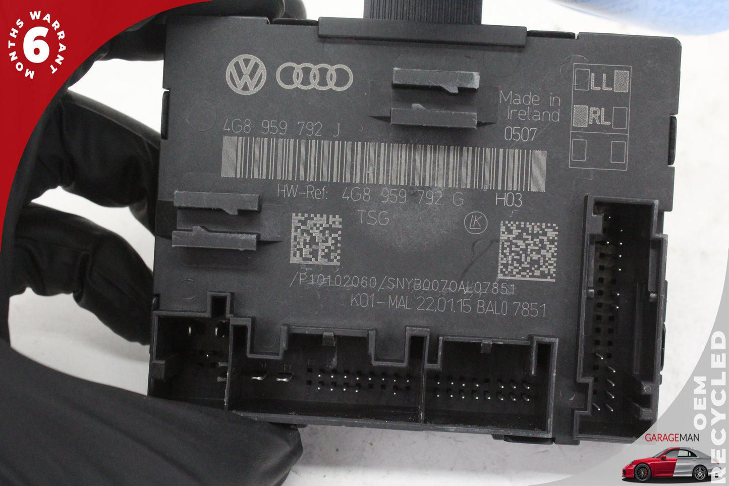 12-18 Audi A6 C7 Sedan Right Front Door Control Module 4G8959792G OEM
