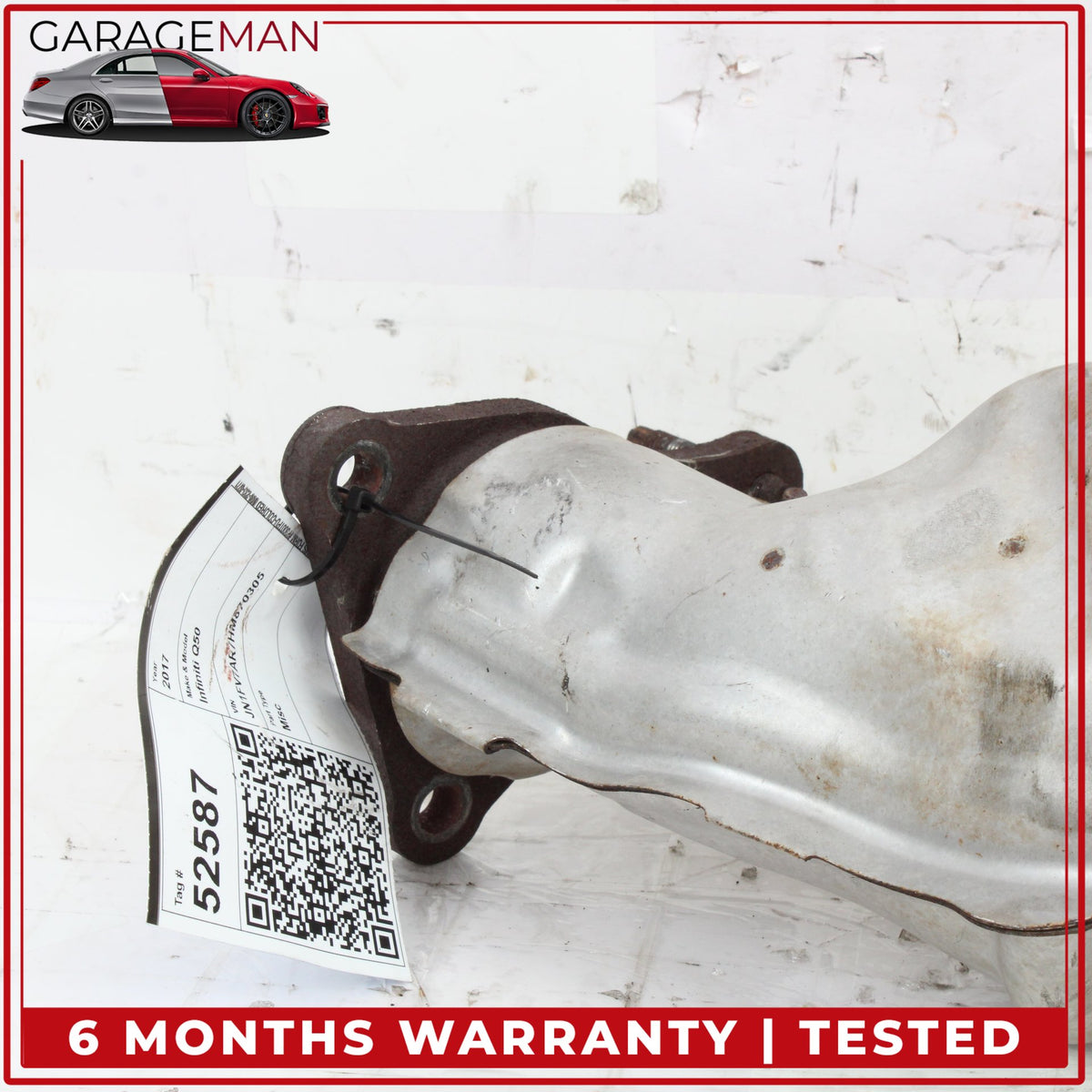 2016-2024 Infiniti Q50 V37 Right Side Exhaust Downpipe 208B2-5CA0A OEM