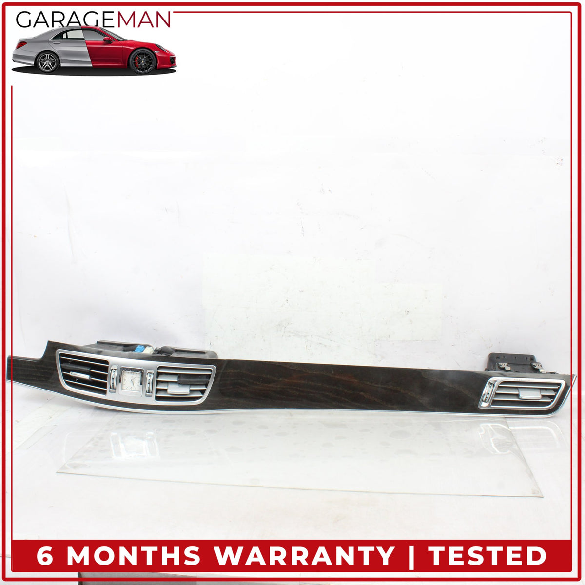 2014-2016 Mercedes W212 E400 Front Dash AC Air Vent Panel w/ Door Trim Wood OEM