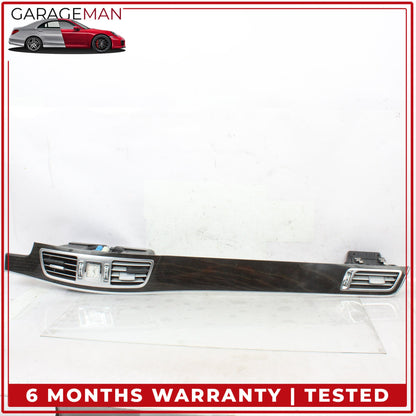 2014-2016 Mercedes W212 E400 Front Dash AC Air Vent Panel w/ Door Trim Wood OEM
