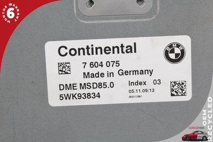 2009-2012 BMW 750i xDrive 4.4L Engine Computer Control Module Unit 7604075 OEM