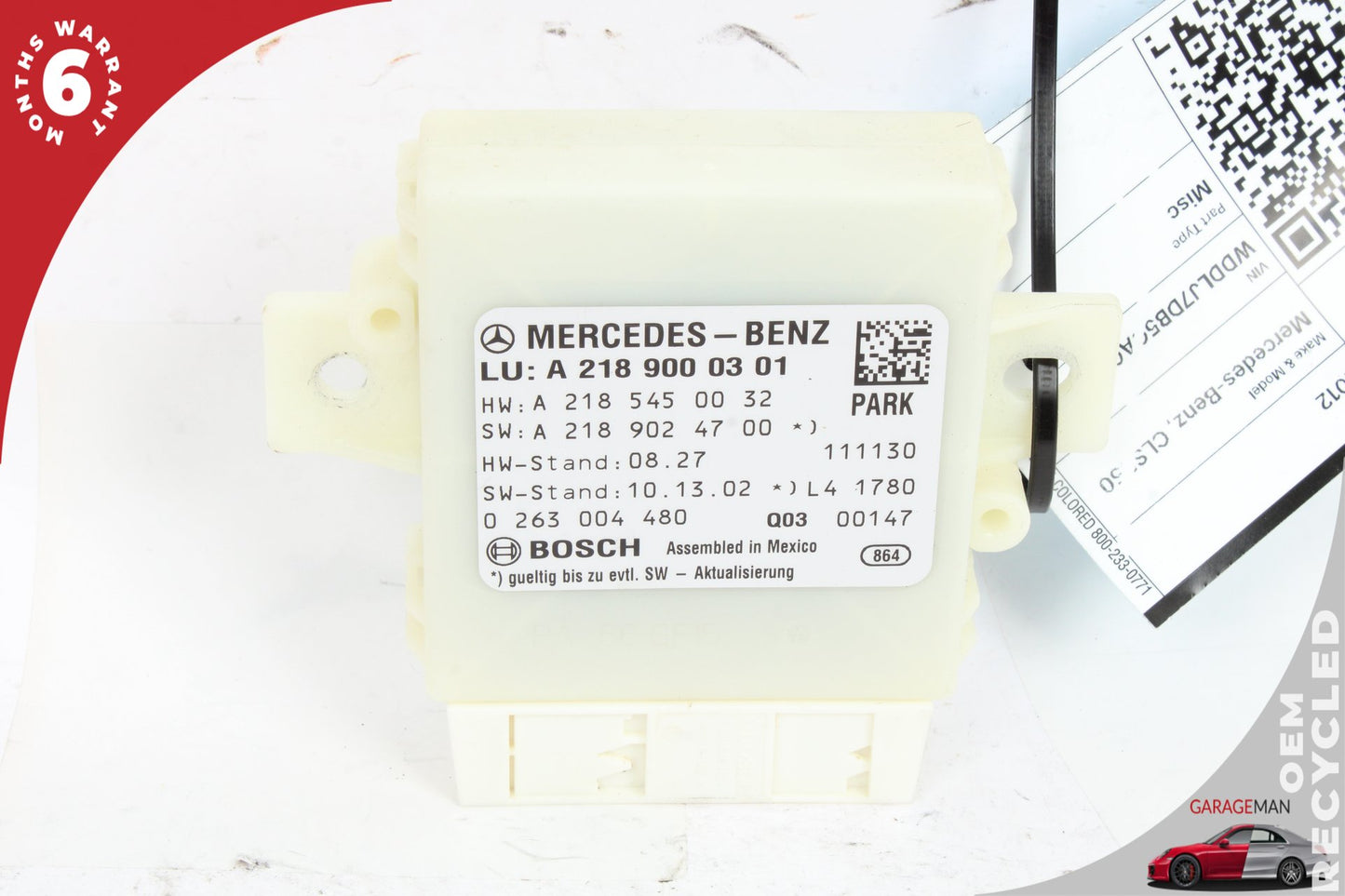 12-14 Mercedes-Benz CLS550 W218 Parking Distance Control Module 2189000301