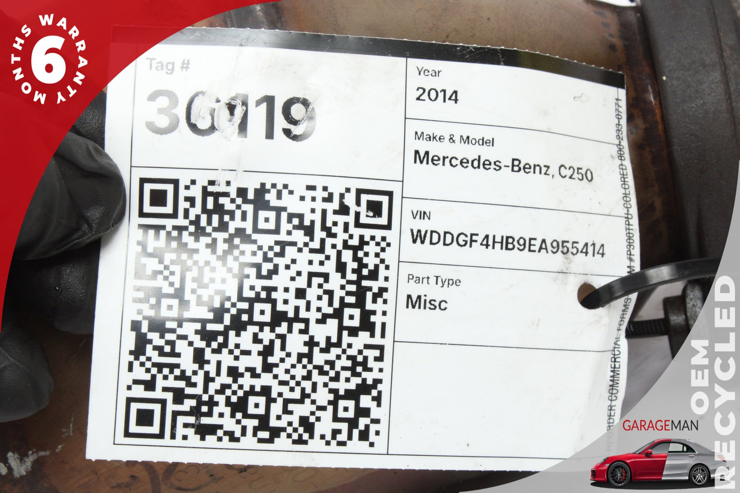 2012-2015 Mercedes W204 C250 M271 1.8L Exhaust Downpipe 2124903136 OEM
