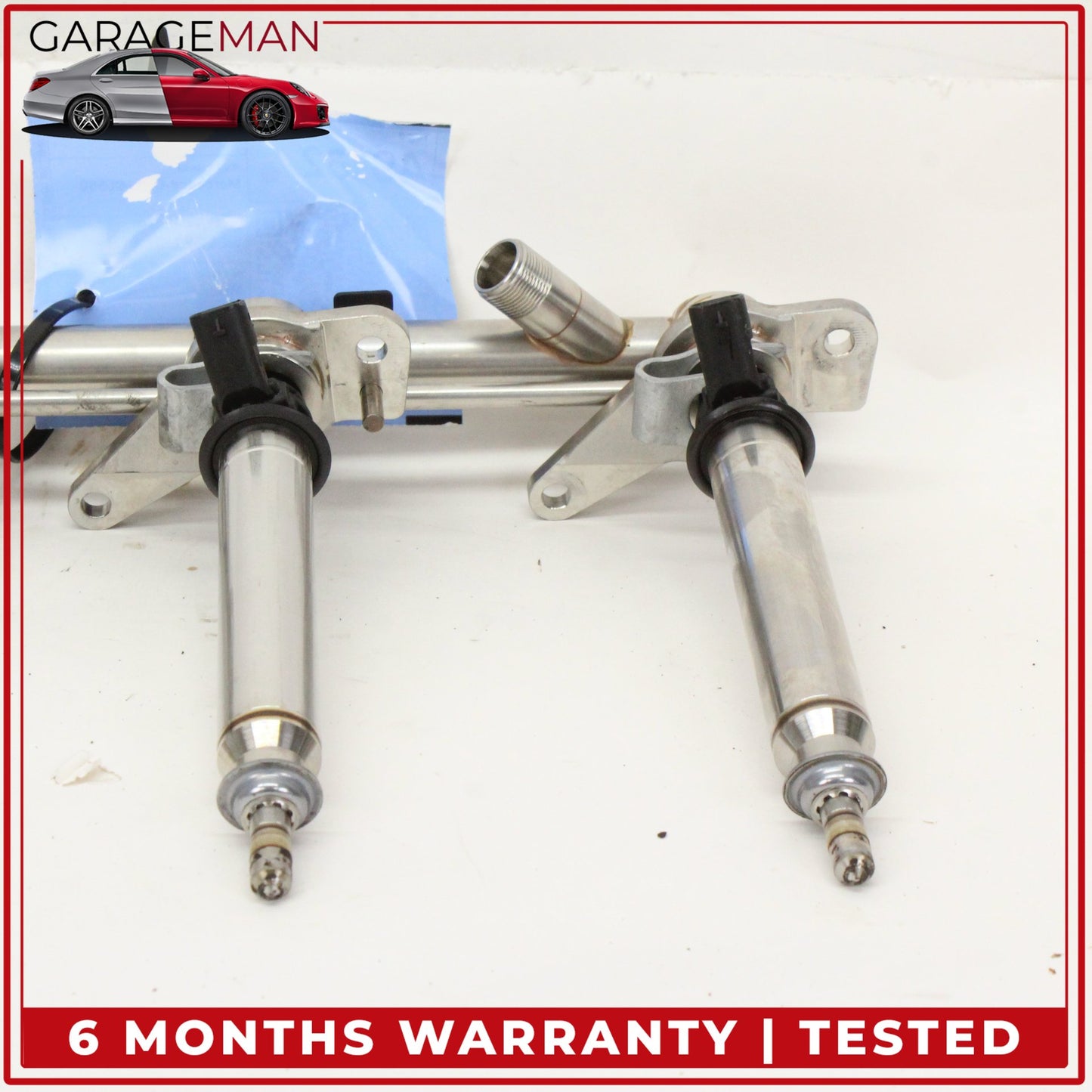 2011-2018 Mercedes W216 CL550 Fuel Injection Rail Line w/ Injectors Left Side