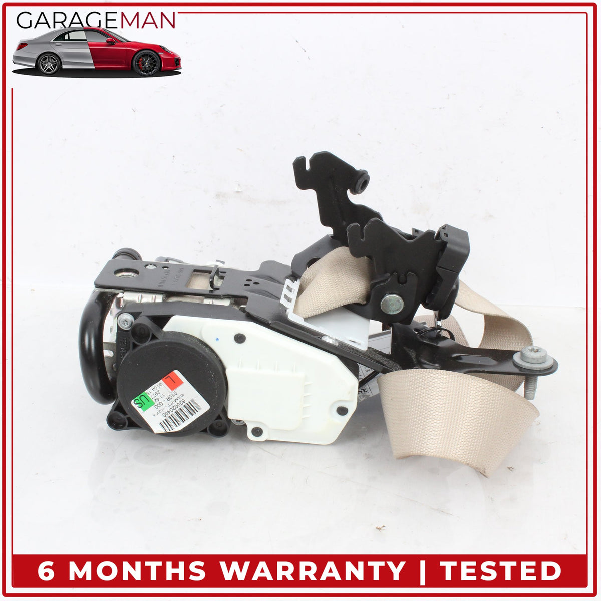 2010-2017 Mercedes C207 E400 Coupe Front Left Driver Side Seat Belt Beige OEM