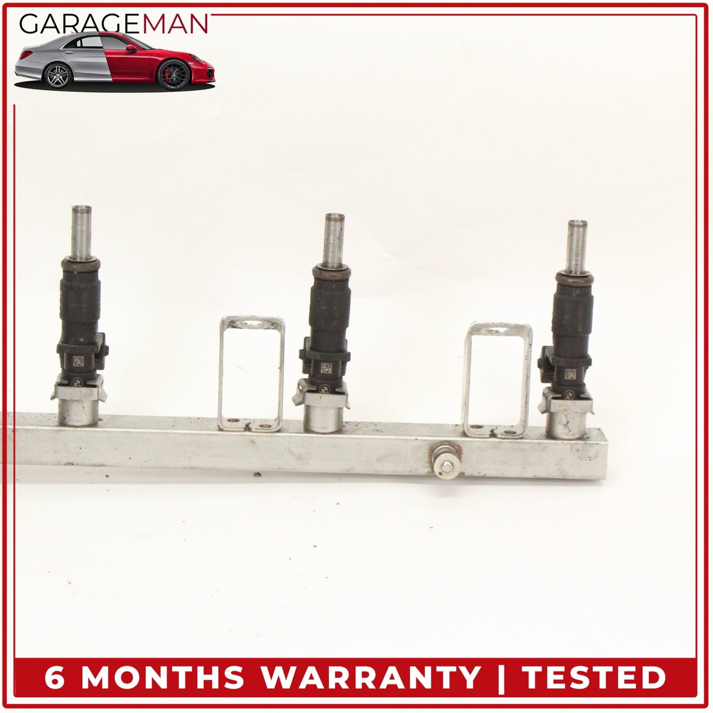 2011-2013 BMW 528i F10 N52 3.0L Fuel Rail w/ Injectors Set 7542541