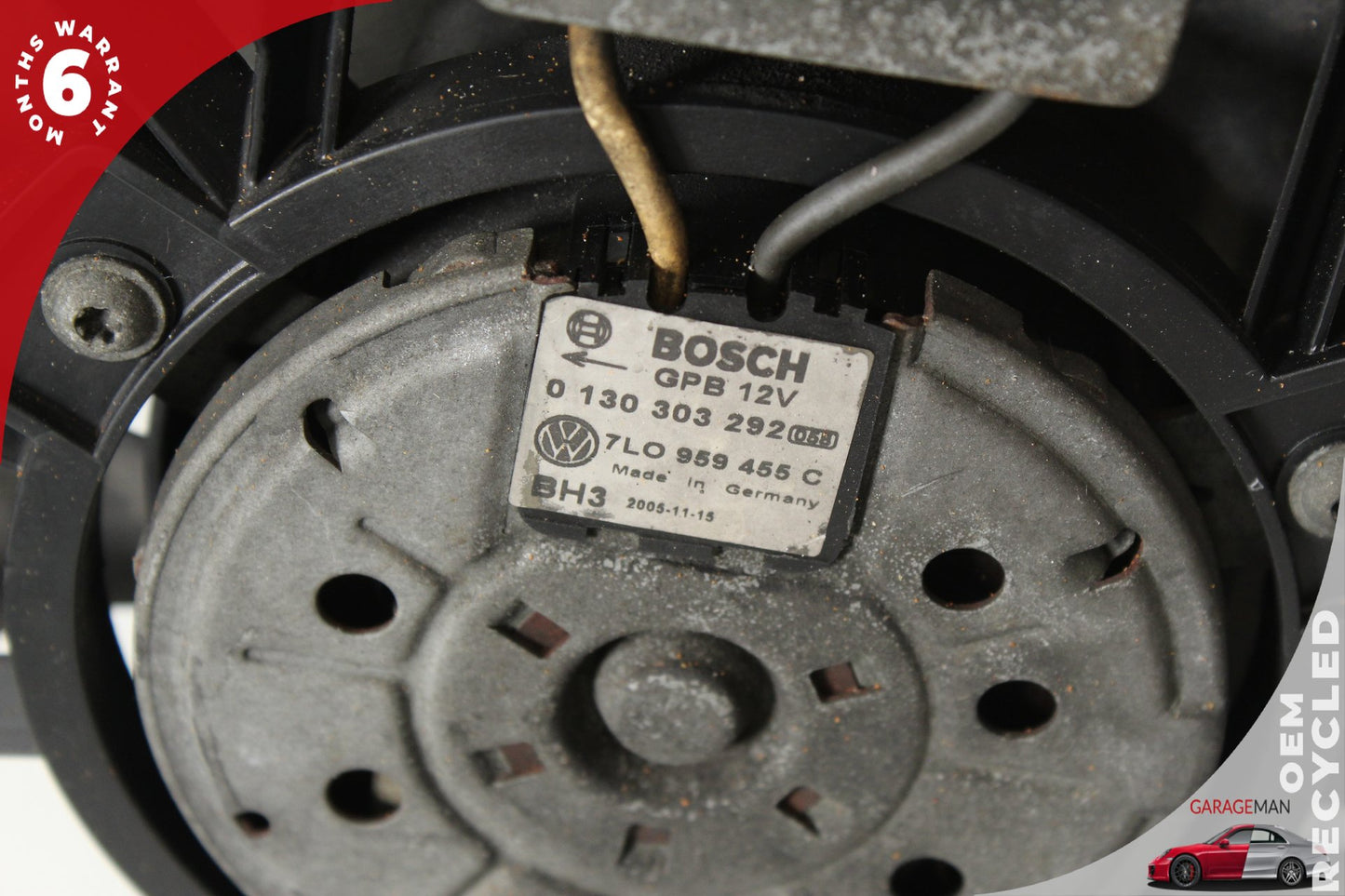 2003-2010 Porsche Cayenne 957 Radiator Dual Cooling Fan Motor Assembly OEM