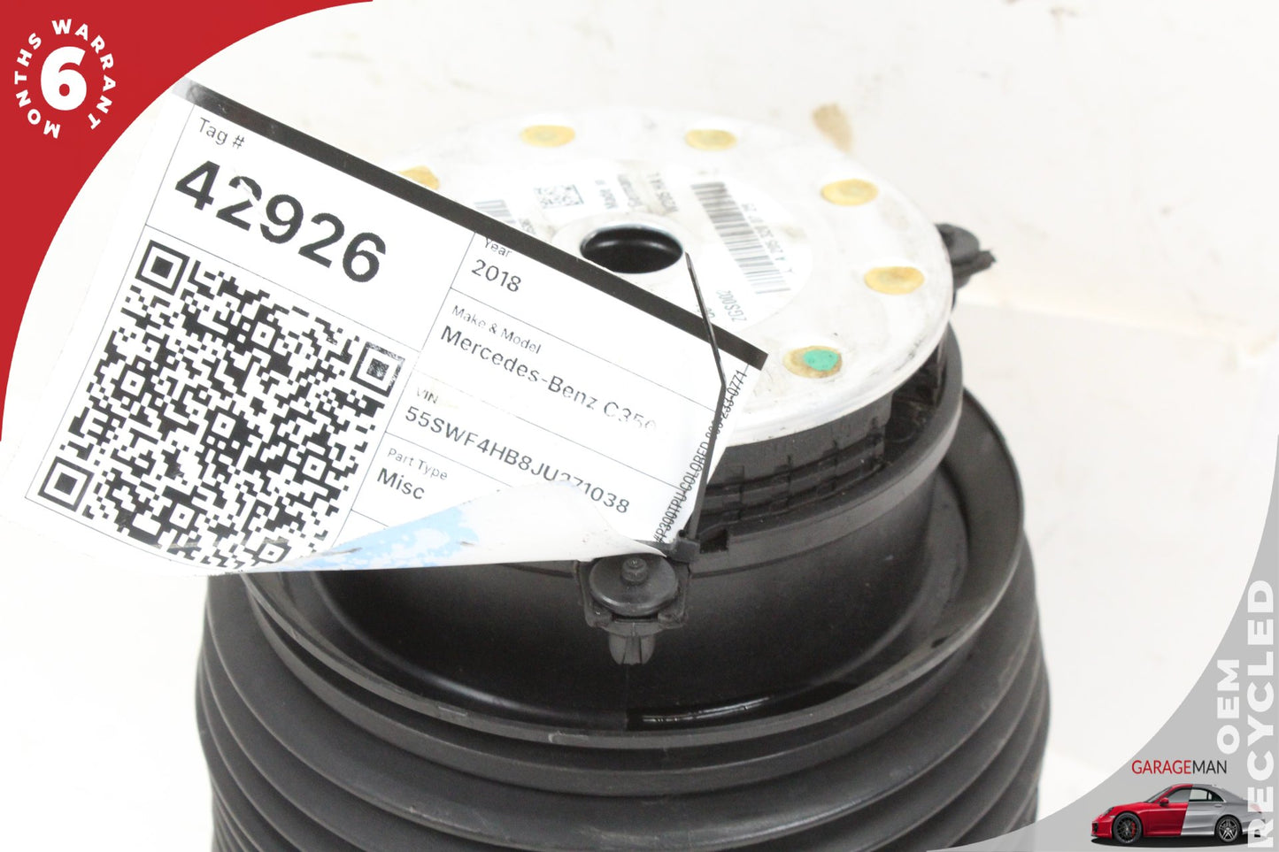 2015-2023 Mercedes-Benz C350e W205 RWD 2.0L Rear Left Air Suspension Bag 2053200725 OEM