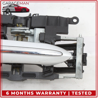 2009-2019 BMW 740i F01 Rear Left Side Exterior Door Handle Silver Metallic OEM