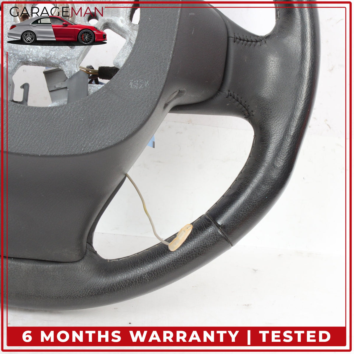 2014-2017 Infiniti Q50 V37 Front Left Heated Steering Wheel Leather Black OEM