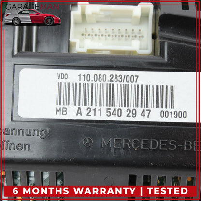 2003-2006 Mercedes W211 E320 E350 Speedometer Instrument Cluster 2115402947 OEM