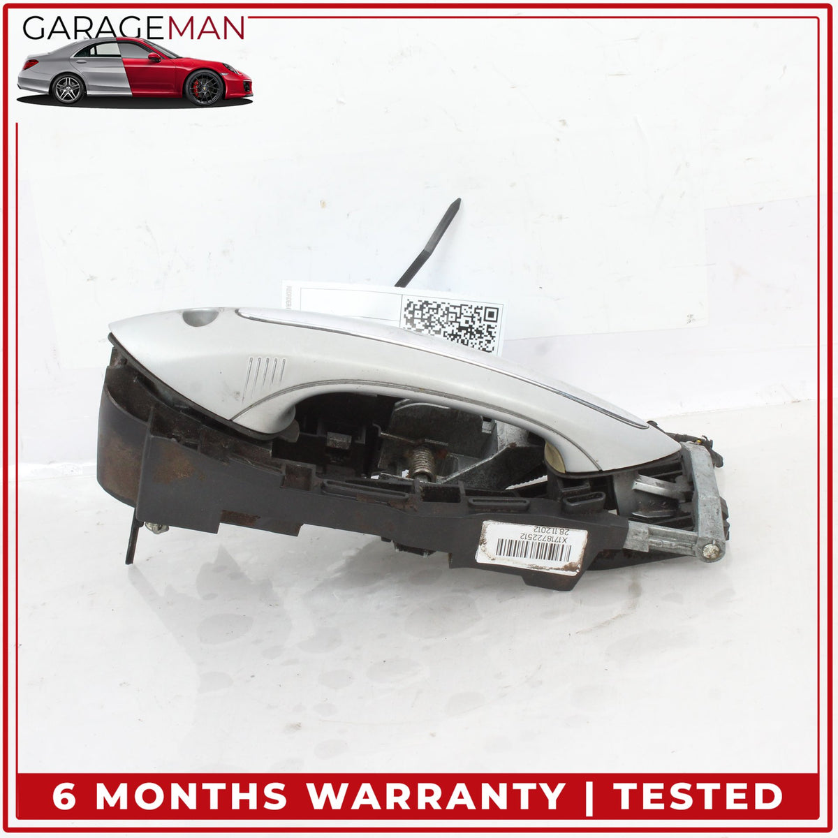 2009-2019 BMW 740i F01 Front Left Side Exterior Door Handle Silver Metallic OEM