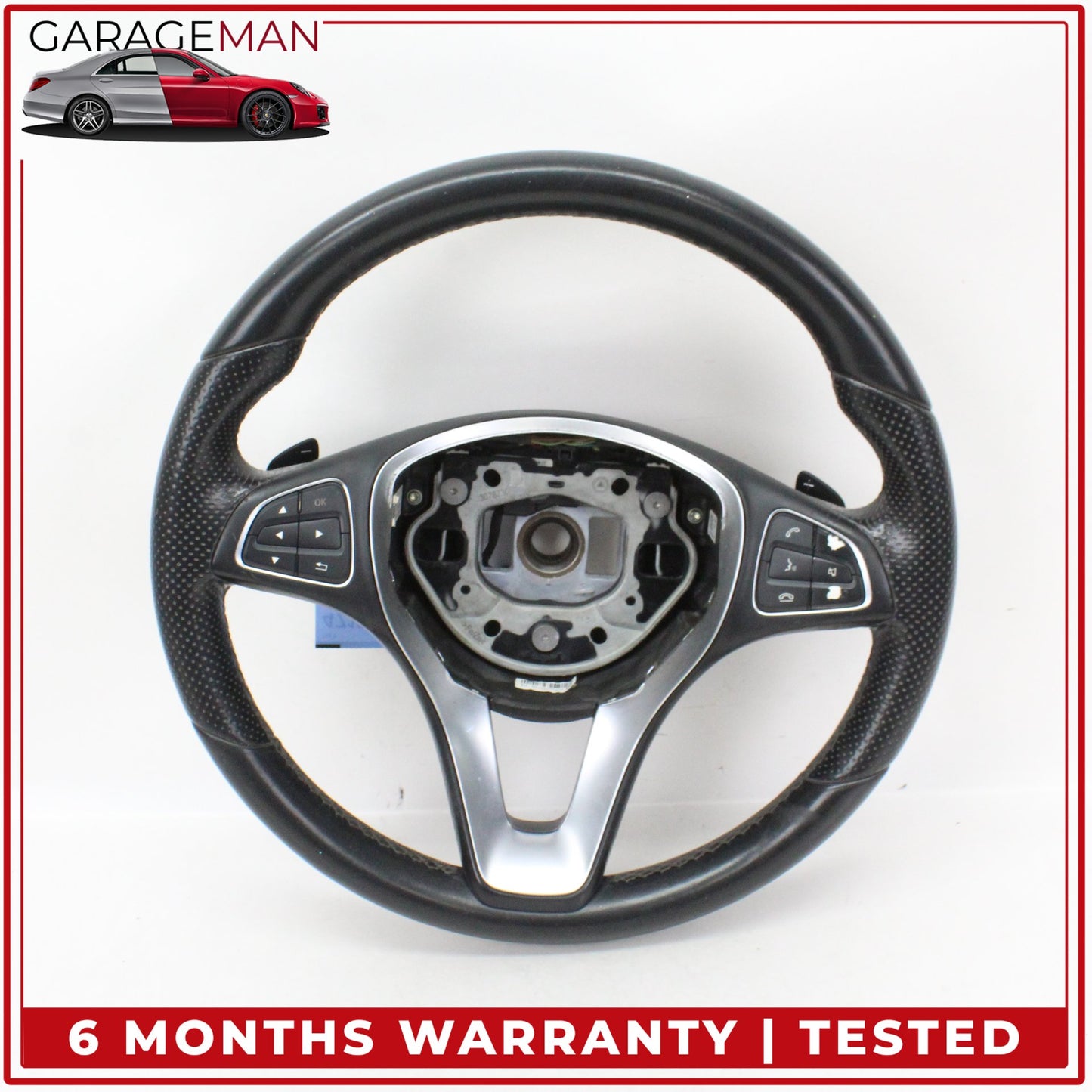 2014-2019 Mercedes W117 CLA250 Steering Wheel w/ Paddle Shifters 0004601403 OEM