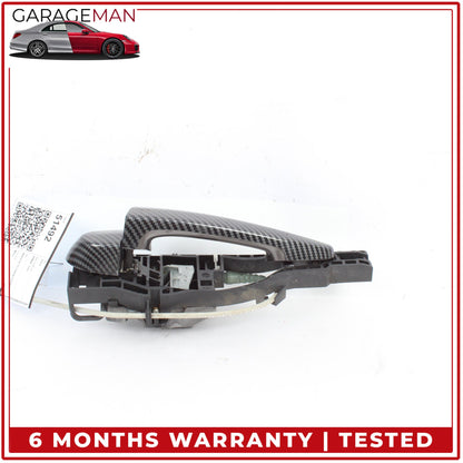 2012-2018 BMW 328i F30 Rear Left Exterior Door Handle Carbon Fiber 7332267 OEM