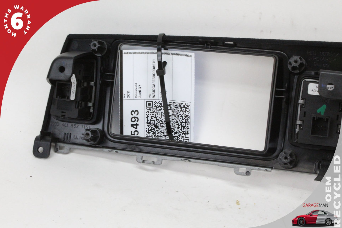 2010-2015 Audi Q7 Front Dash Instrument Cluster Trim Cover Panel w/ Switches OEM