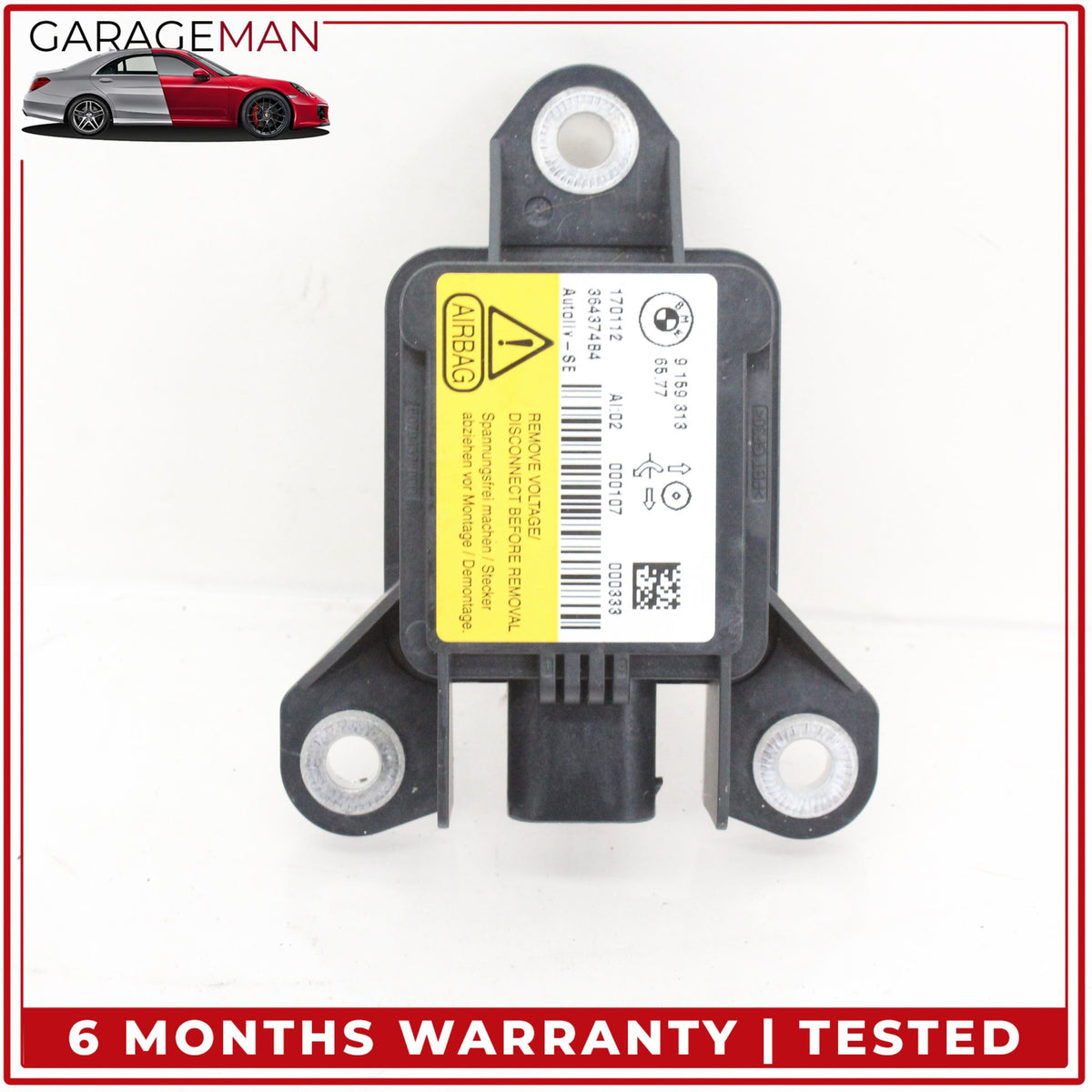 2009-2013 BMW 550i 535i GT Front Center Airbag Impact Crash Sensor 9159313 OEM