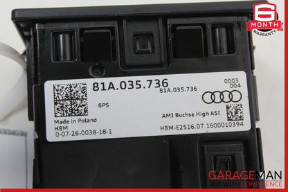 2012-2018 Audi A6 A7 Center Console AUX USB Charger Port 81A035736 OEM