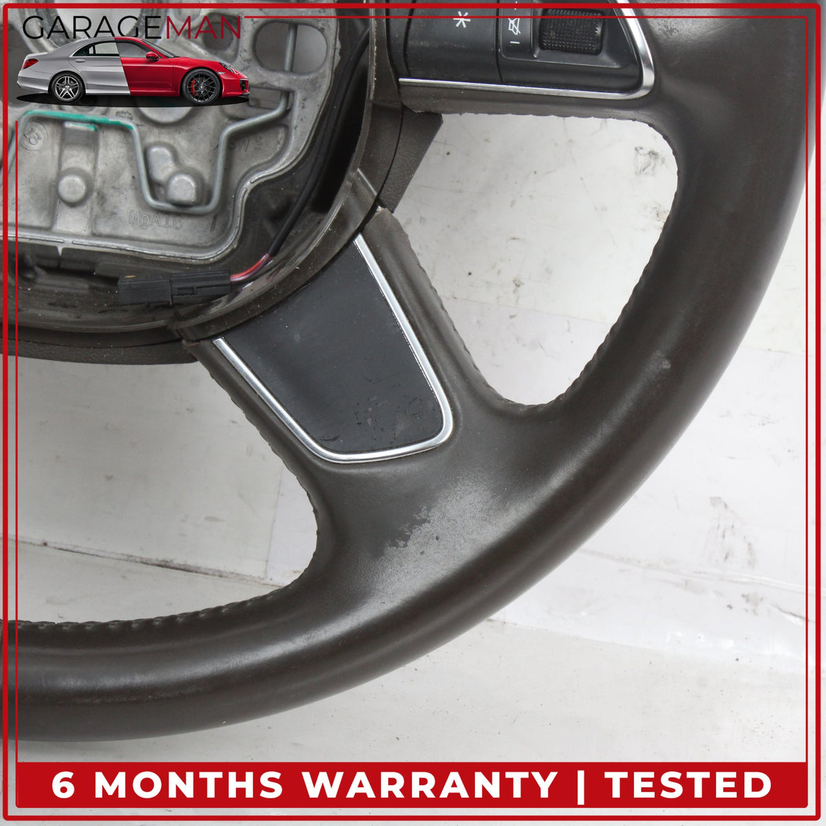 2012-2015 Audi A6 A7 Front Left Driver Side Steering Wheel Brown 4G0419091M OEM