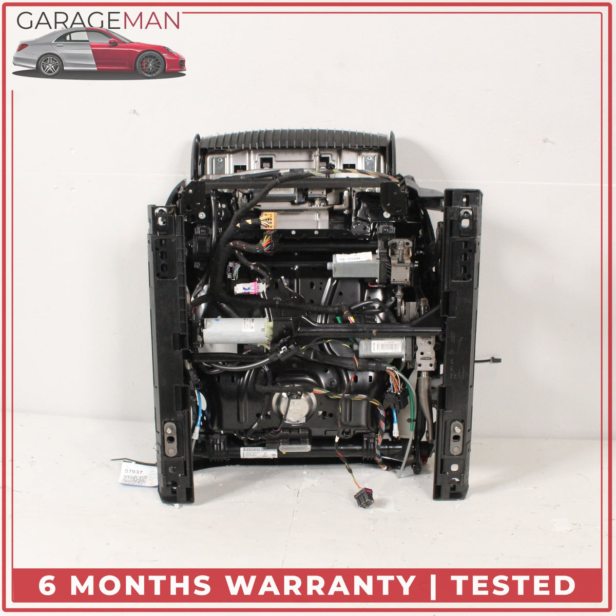 2011-2018 Audi A8 Front Left Side Lower Seat Track Frame Rail w/ Motors OEM