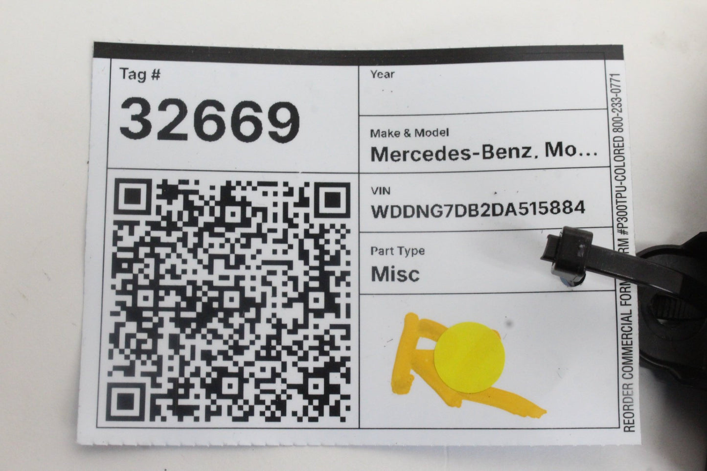2007-2013 Mercedes S550 W221 Rear Left/Right Door Control Module 2219006604